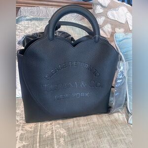 Tiffany & Co. large black Heart Bag